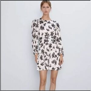 Zara Floral Satin Dress